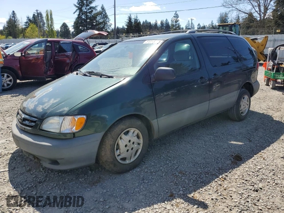 2001 Toyota Sienna LE with VIN 4T3ZF13C81U380901, listed as a Copart auction lot 54053615 with 194,910 mi miles and Salvage Title. Bid and sale history available at DreamBid. Image 1.