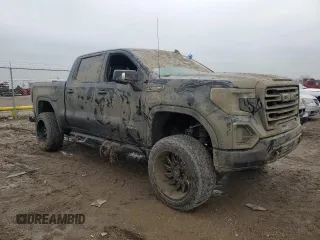 2021 GMC Sierra 1500 AT4 with VIN 3GTP9EED2MG182802, listed as a Copart auction lot 88715745 with 0 mi miles and Salvage Title. Bid and sale history available at carsss.com. Image 4.