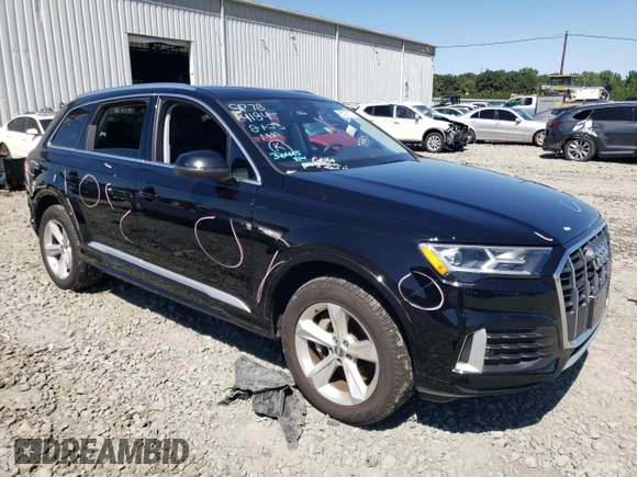 2020 Audi Q7 Premium with VIN WA1AJAF79LD011582, listed as a Copart auction lot 65798103 with 21,192 mi miles. Bid and sale history available at carsss.com. Image 4.