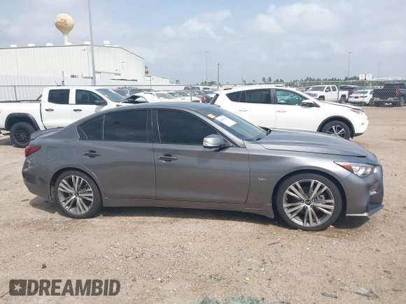 2021 Infiniti Q50 Sensory with VIN JN1EV7CP5MM703829, listed as a IAAI auction lot 41951117 with 60,314 mi miles and . Bid and sale history available at DreamBid. Image 14.