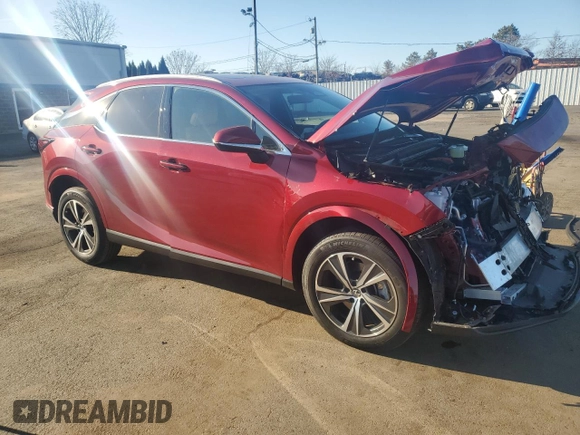 2025 Lexus RX with VIN 2T2BBMCAXSC067451, listed as a Copart auction lot 48842315 with 3,833 mi miles and Salvage Title. Bid and sale history available at carsss.com. Image 4.