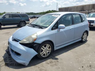 2008 Honda Fit Sport with VIN JHMGD38618S037263, listed as a Copart auction lot 66802634 with 42,487 mi miles and Salvage Title. Bid and sale history available at carsss.com. Image 1.