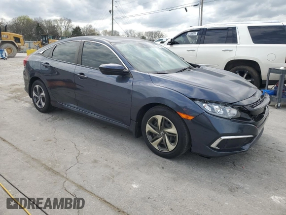 2021 Honda Civic Sedan LX with VIN 2HGFC2F62MH554717, listed as a Copart auction lot 51689805 with 72,739 mi miles and Non Repairable. Bid and sale history available at carsss.com. Image 4.
