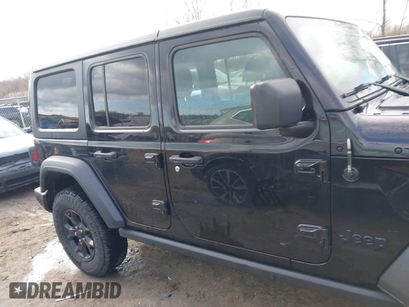 2022 Jeep Wrangler Unlimited Sport S with VIN 1C4HJXDG0NW102631, listed as a IAAI auction lot 41870893 with 43,968 mi miles. Bid and sale history available at carsss.com. Image 14.