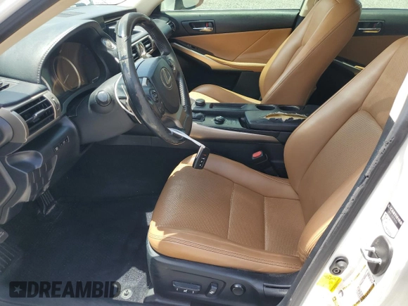 2014 Lexus IS 250 with VIN JTHBF1D22E5024186, listed as a Copart auction lot 61187265 with 261,266 mi miles and Salvage title. Bid and sale history available at DreamBid. Image 7.