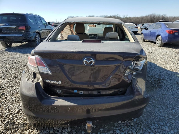 2011 Mazda Mazda6 i Sport with VIN 1YVHZ8BH9B5M22567, listed as a Copart auction lot 89324945 with 0 mi miles and Salvage Title. Bid and sale history available at carsss.com. Image 6.