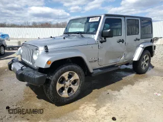 2018 Jeep Wrangler JK Unlimited Sahara with VIN 1C4HJWEG8JL921696, listed as a Copart auction lot 50803695 with 115,729 mi miles and Salvage Title. Bid and sale history available at carsss.com. Image 1.