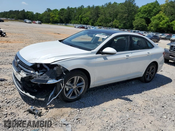 2024 Volkswagen Jetta SE z VIN 3VW7M7BU4RM065632, wystawiony jako Copart lot #53688545 z przebiegiem 18 766 mil mil oraz Szkoda całkowita • Salvage title. Historia ofert i sprzedaży dostępna na DreamBid. Obrazek 1.