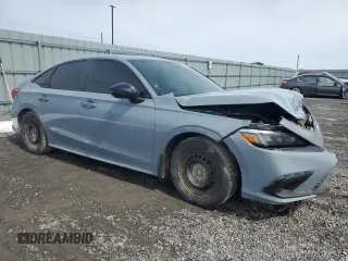 2022 Honda Civic Sedan Sport with VIN 2HGFE2F54NH101802, listed as a Copart auction lot 52187435 with 177,256 mi miles and Salvage Title. Bid and sale history available at carsss.com. Image 4.