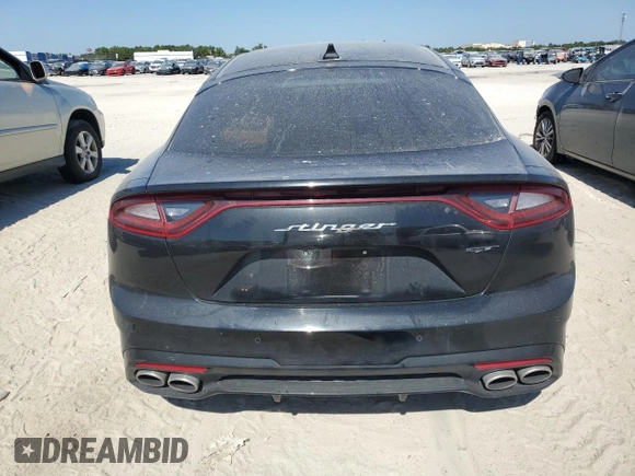 2020 Kia Stinger GT with VIN KNAE35LC8L6072093, listed as a Copart auction lot 77596574 with 77,347 mi miles and Salvage Title. Bid and sale history available at DreamBid. Image 6.