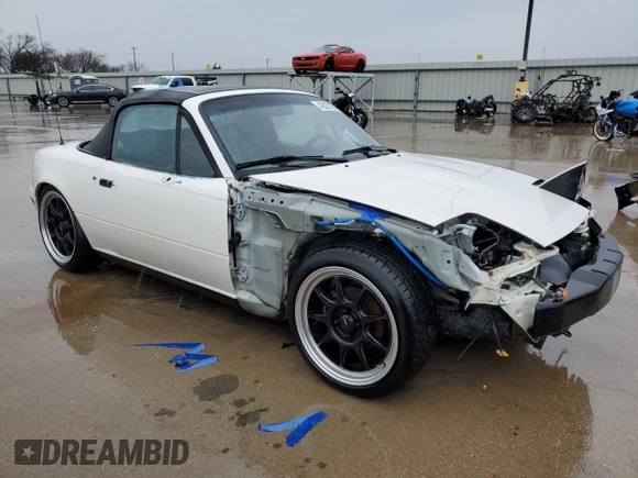 1994 Mazda MX-5 Miata with VIN JM1NA353XR0502129, listed as a Copart auction lot 42827275 with Not provided miles and Salvage title. Bid and sale history available at DreamBid. Image 4.