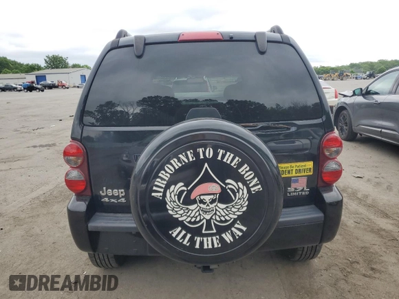 2006 Jeep Liberty Limited with VIN 1J4GL58K36W193043, listed as a Copart auction lot 61285185 with 163,518 mi miles and Salvage title. Bid and sale history available at DreamBid. Image 6.