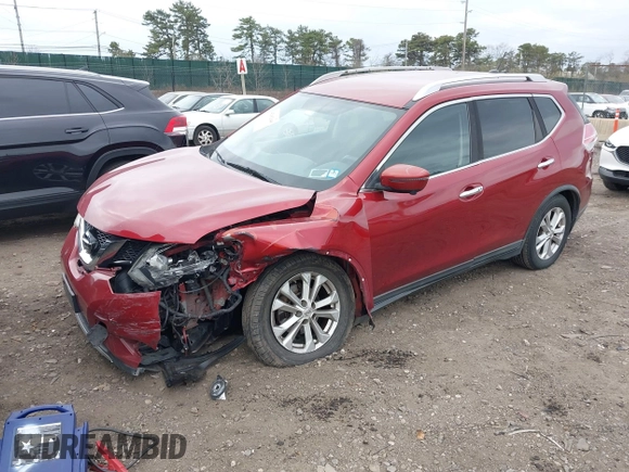 2016 Nissan Rogue SV with VIN KNMAT2MV3GP634496, listed as a IAAI auction lot 42002649 with 187,478 mi miles. Bid and sale history available at carsss.com. Image 20.