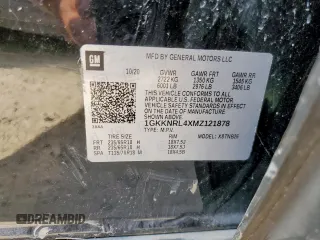 2021 GMC Acadia SLE with VIN 1GKKNRL4XMZ121878, listed as a Copart auction lot 59012705 with Not provided miles and Salvage title. Bid and sale history available at DreamBid. Image 13.