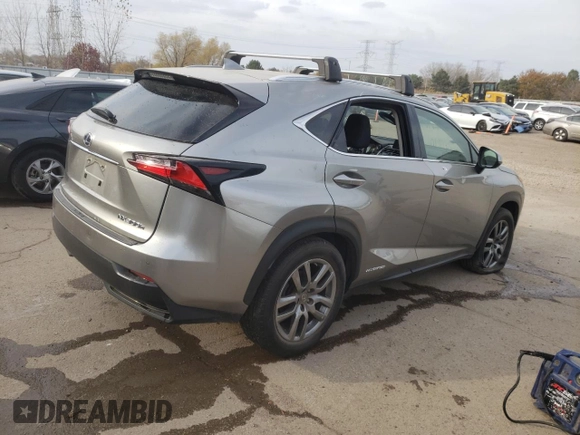 2015 Lexus NX 300h with VIN JTJBJRBZ8F2019315, listed as a Copart auction lot 78043514 with 75,605 mi miles and Salvage title. Bid and sale history available at DreamBid. Image 3.