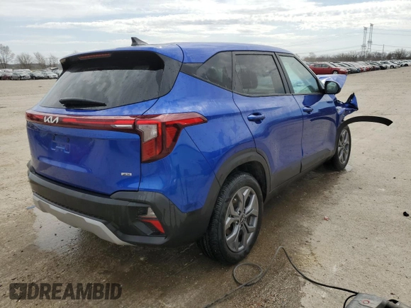 2024 Kia Seltos LX with VIN KNDEPCAA0R7647206, listed as a Copart auction lot 51058975 with 15,754 mi miles and Salvage title. Bid and sale history available at DreamBid. Image 3.