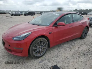 2023 Tesla Model 3 with VIN 5YJ3E1EA5PF567113, listed as a Copart auction lot 53376365 with 45,247 mi miles and Salvage title. Bid and sale history available at DreamBid. Image 1.