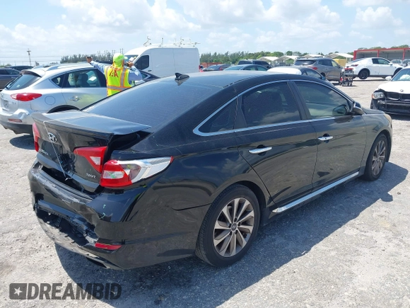2017 Hyundai Sonata Sport with VIN 5NPE34AF6HH458809, listed as a IAAI auction lot 41977694 with 100,826 mi miles and . Bid and sale history available at DreamBid. Image 4.