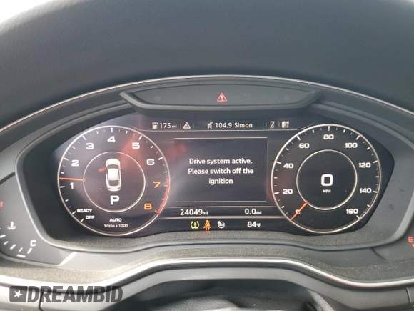 2019 Audi A5 Sportback Premium Plus with VIN WAUENCF55KA079199, listed as a Copart auction lot 65659223 with 24,049 mi miles. Bid and sale history available at carsss.com. Image 9.