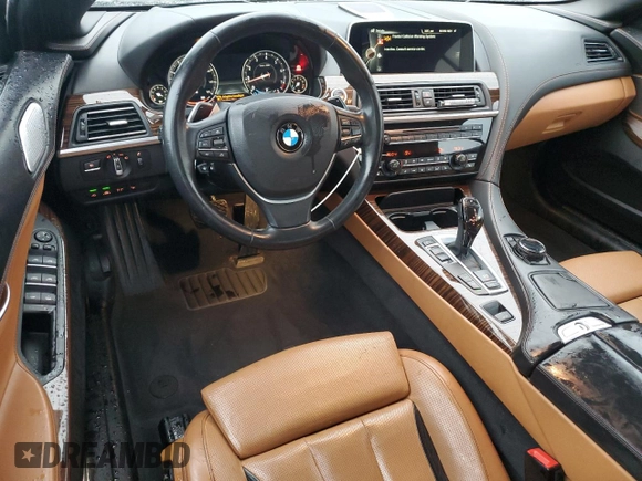 2016 BMW 6 Series 650i with VIN WBA6F5C5XGD996596, listed as a Copart auction lot 43381755 with 56,593 mi miles and Salvage Title. Bid and sale history available at carsss.com. Image 8.
