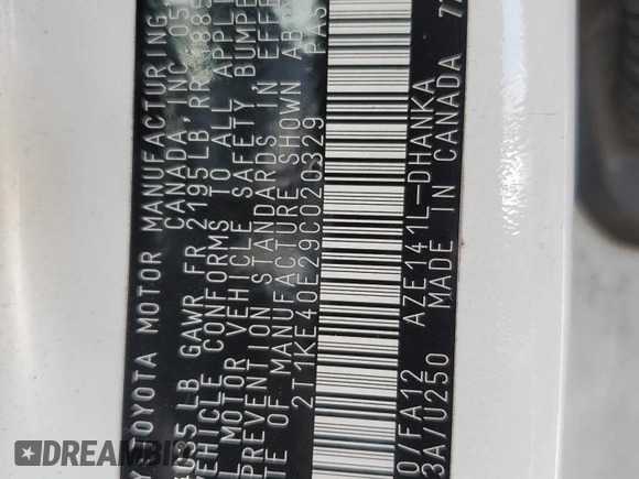 2009 Toyota Matrix S z VIN 2T1KE40E29C020329, wystawiony jako Copart lot #60878495 z przebiegiem 104 176 mil mil oraz Szkoda całkowita • Salvage title. Historia ofert i sprzedaży dostępna na DreamBid. Obrazek 12.