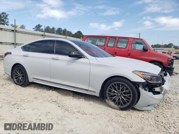 2019 Genesis G80 3.3T Sport with VIN KMTFN4JB8KU313006, listed as a Copart auction lot 69865804 with 126,992 mi miles and Salvage Title. Bid and sale history available at carsss.com. Image 4.