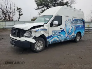 2021 Nissan NV SV with VIN 1N6AF0LY8MN800507, listed as a Copart auction lot 82896564 with 58,295 mi miles and Salvage Title. Bid and sale history available at carsss.com. Image 1.