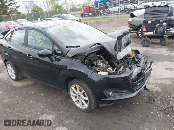 2019 Ford Fiesta SE with VIN 3FADP4BJ7KM105246, listed as a IAAI auction lot 42039557 with 48,186 mi miles. Bid and sale history available at carsss.com. Image 1.