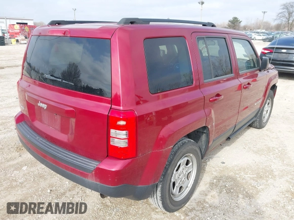 2015 Jeep Patriot Sport with VIN 1C4NJRBBXFD214047, listed as a IAAI auction lot 41976498 with 144,950 mi miles and . Bid and sale history available at carsss.com. Image 4.