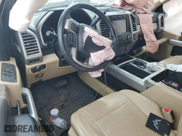 2017 Ford Super Duty F-250 SRW Lariat with VIN 1FT7W2BTXHEC53860, listed as a Copart auction lot 54782825 with 0 mi miles and Salvage Title. Bid and sale history available at carsss.com. Image 8.