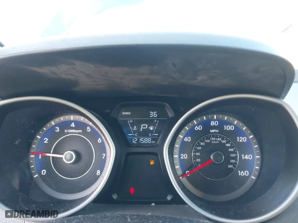2014 Hyundai Elantra SE with VIN KMHDH4AE6EU130694, listed as a IAAI auction lot 41696190 with 121,588 mi miles. Bid and sale history available at carsss.com. Image 7.