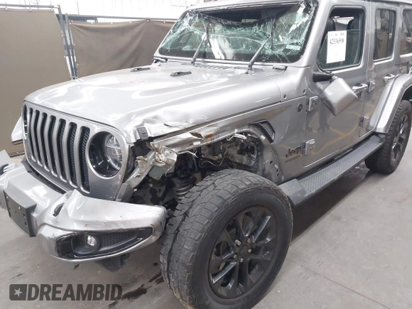 2021 Jeep Wrangler Unlimited Sahara with VIN 1C4HJXEN1MW529568, listed as a IAAI auction lot 42336590 with 39,931 mi miles and . Bid and sale history available at DreamBid. Image 6.