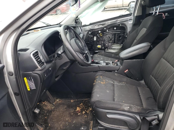 2019 Kia Sportage LX with VIN KNDPM3AC1K7593567, listed as a Copart auction lot 85780744 with 130,345 mi miles and Salvage Title. Bid and sale history available at carsss.com. Image 7.