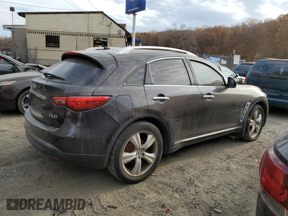2010 Infiniti FX35 with VIN JN8AS1MU4AM801918, listed as a Copart auction lot 78848484 with 183,846 mi miles and Salvage Title. Bid and sale history available at carsss.com. Image 3.