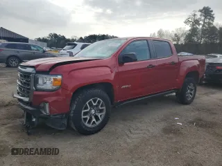 2021 GMC Canyon 4WD AT4 w/Leather with VIN 1GTG6FEN2M1224875, listed as a Copart auction lot 45553885 with 81,495 mi miles and Salvage Title. Bid and sale history available at carsss.com. Image 1.