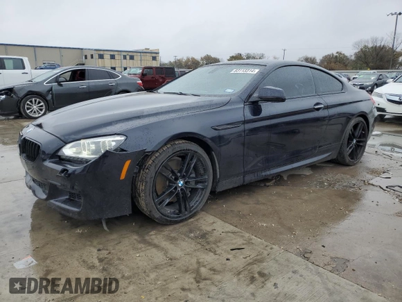 2013 BMW 6 Series 650i with VIN WBAYM9C58DDW20061, listed as a Copart auction lot 83113314 with 75,500 mi miles and Salvage Title. Bid and sale history available at carsss.com. Image 1.