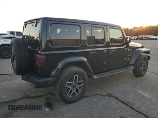 2024 Jeep Wrangler Sahara with VIN 1C4PJXENXRW118401, listed as a Copart auction lot 84731534 with 6,895 mi miles and Salvage Title. Bid and sale history available at DreamBid. Image 3.