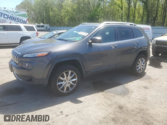 2014 Jeep Cherokee Limited z VIN 1C4PJMDB7EW138735, wystawiony jako Copart lot #54127145 z przebiegiem Nie podano mil oraz Szkoda całkowita • Salvage title. Historia ofert i sprzedaży dostępna na DreamBid. Obrazek 1.