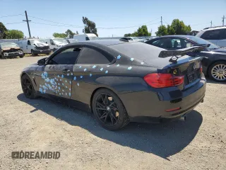 2015 BMW 4 Series 435i with VIN WBA3R1C51FK195536, listed as a Copart auction lot 57846985 with 105,626 mi miles and Salvage title. Bid and sale history available at DreamBid. Image 2.