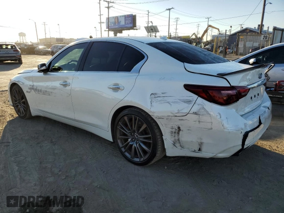 2019 Infiniti Q50 RED SPORT 400 with VIN JN1FV7AP9KM760409, listed as a Copart auction lot 77461464 with 96,589 mi miles and Salvage Title. Bid and sale history available at carsss.com. Image 2.