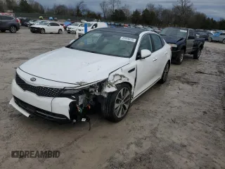 2016 Kia Optima SXL Turbo with VIN 5XXGV4L28GG013530, listed as a Copart auction lot 43059235 with 85,705 mi miles and Salvage Title. Bid and sale history available at carsss.com. Image 1.