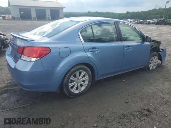 2010 Subaru Legacy Premium All-Weather Anniversary with VIN 4S3BMBG67A3231657, listed as a Copart auction lot 61060025 with Not provided miles and Salvage title. Bid and sale history available at DreamBid. Image 3.