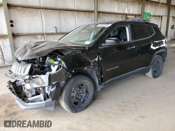 2019 Jeep Compass Sport with VIN 3C4NJCAB8KT622274, listed as a Copart auction lot 55503185 with 36,083 mi miles and Clean title. Bid and sale history available at DreamBid. Image 1.