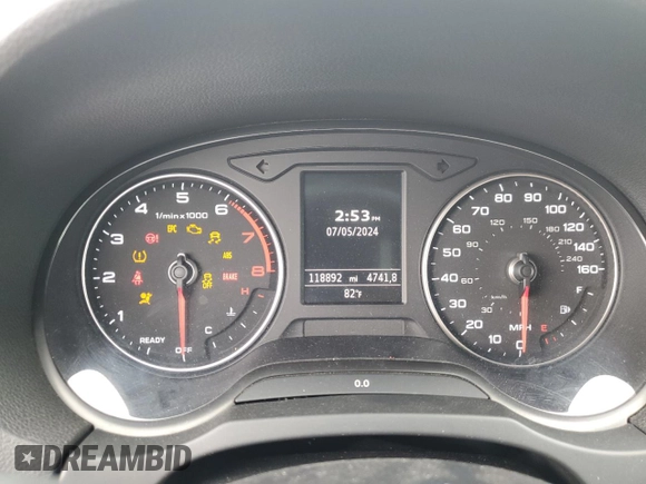 2017 Audi A3 Sedan Premium with VIN WAUB8GFF5H1027798, listed as a Copart auction lot 62002954 with 118,892 mi miles and Salvage Title. Bid and sale history available at carsss.com. Image 9.