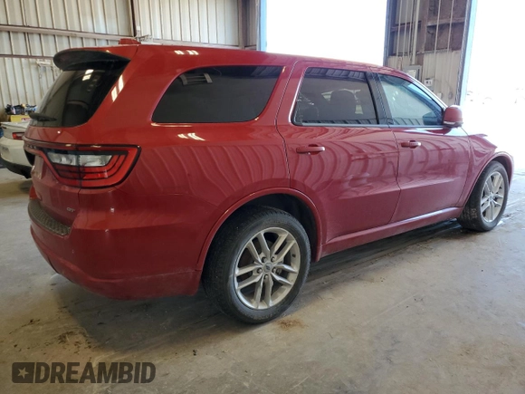 2021 Dodge Durango GT Plus with VIN 1C4RDHDGXMC715762, listed as a Copart auction lot 47802015 with 72,628 mi miles and Salvage Title. Bid and sale history available at DreamBid. Image 3.