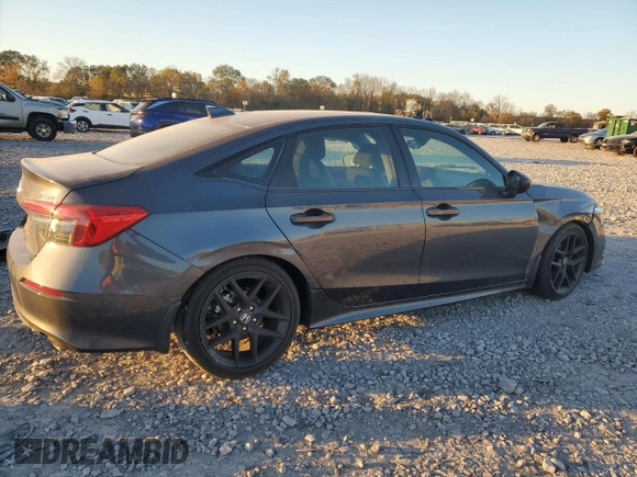 2022 Honda Civic Sedan Sport with VIN 2HGFE2F52NH599384, listed as a Copart auction lot 81610004 with 0 mi miles and Salvage Title. Bid and sale history available at carsss.com. Image 3.
