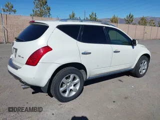 2007 Nissan Murano SL with VIN JN8AZ08WX7W602807, listed as a IAAI auction lot 41644942 with 240,236 mi miles and . Bid and sale history available at DreamBid. Image 4.