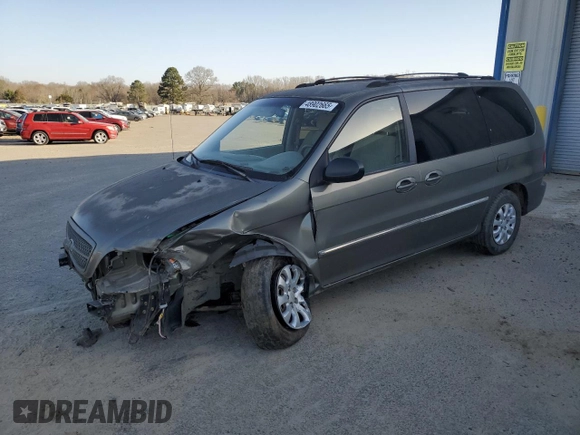 2005 Kia Sedona LX with VIN KNDUP132256734210, listed as a Copart auction lot 48902665 with 63,231 mi miles and Salvage Title. Bid and sale history available at carsss.com. Image 1.