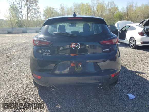 2021 Mazda CX-3 Sport with VIN JM1DKDB74M1503916, listed as a Copart auction lot 52999295 with 11,567 mi miles and Salvage Title. Bid and sale history available at DreamBid. Image 6.