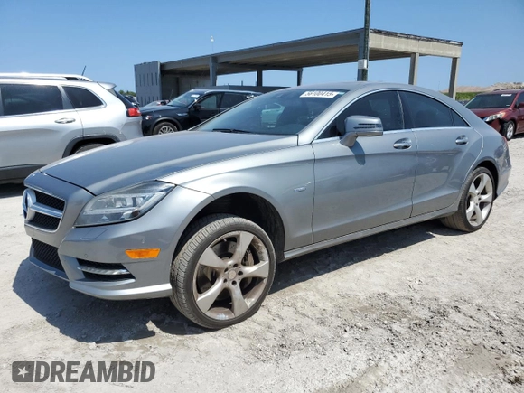 2012 Mercedes-Benz CLS 550 with VIN WDDLJ9BB1CA021683, listed as a Copart auction lot 56100415 with 203,999 mi miles and Clean Title. Bid and sale history available at DreamBid. Image 1.